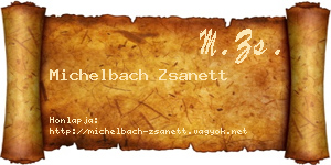 Michelbach Zsanett névjegykártya